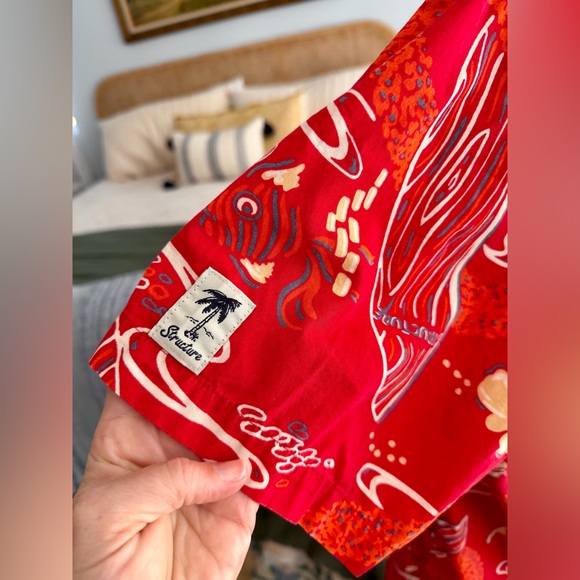 Vintage Red Structure Hawaiian Shirt Men’s XL - Picture 4 of 6